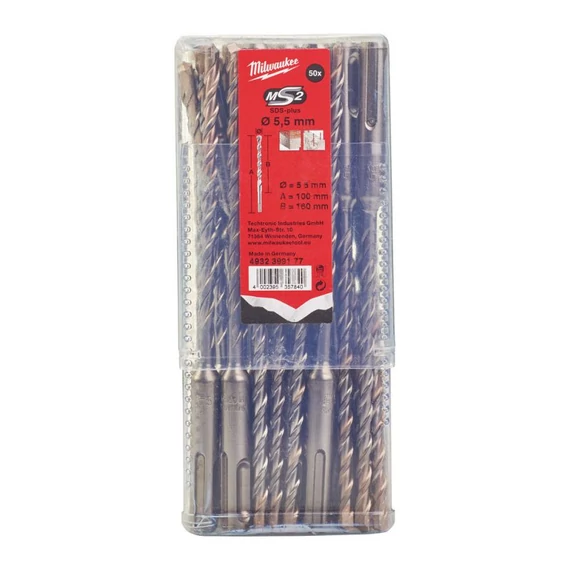 M2 SDS-Plus 2 élű fúrószár  5,5 x 100/160 mm 50 db