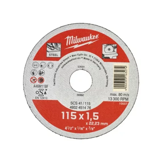 Vágókorong fémhez WSCS41/ 115 x 1,5 mm (Rendelési egység 50 db)