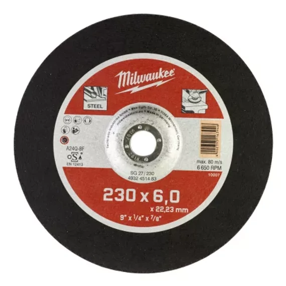 Csiszolókorong fémhez WSG27/ 230 x 6 mm (Rendelési egység 10 db)