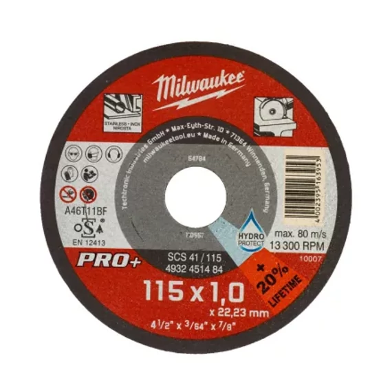 Vágókorong fémhez 115X1 Egyenes SC41 PRO+ /1 db (Rendelési egység 50 db)