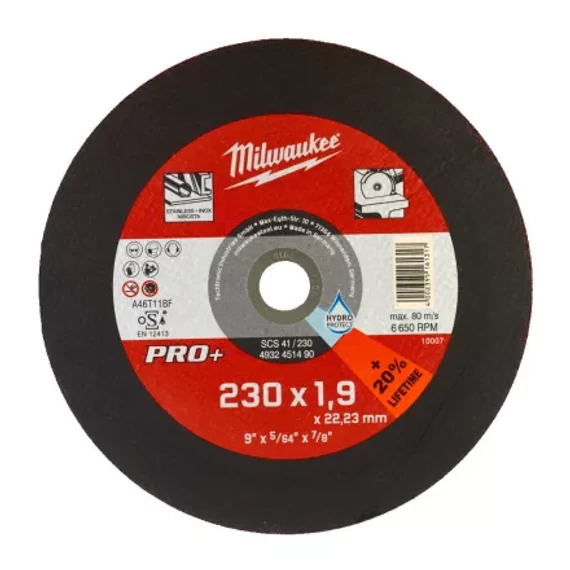 Vágókorong fémhez 230X1,9 Egyenes SC41 PRO+ /1db (Rendelési egység 25 db)