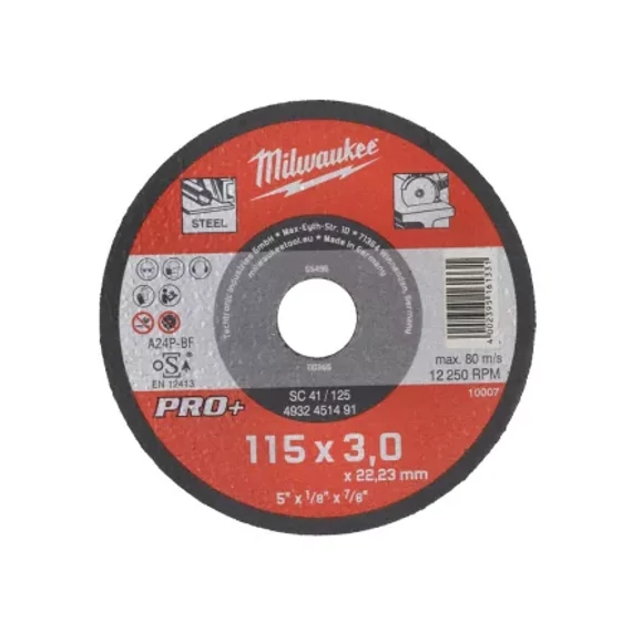 Vágókorong fémhez 115X3 Egyenes SC41 PRO+ /1db (Rendelési egység 25 db)