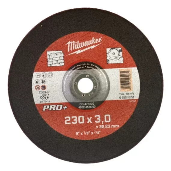 Vágókorong kőhöz 230X3 Hajlított SC42 PRO+ /1db (Rendelési egység 25 db)