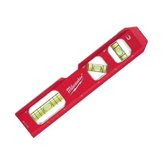 Billet Torpedo Vízmérték mágneses, beállított 45° szögmérős 17 cm 1 db