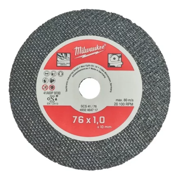 Fémvágókorong 76 mm (M12 FCOT) - 5 darabos készlet