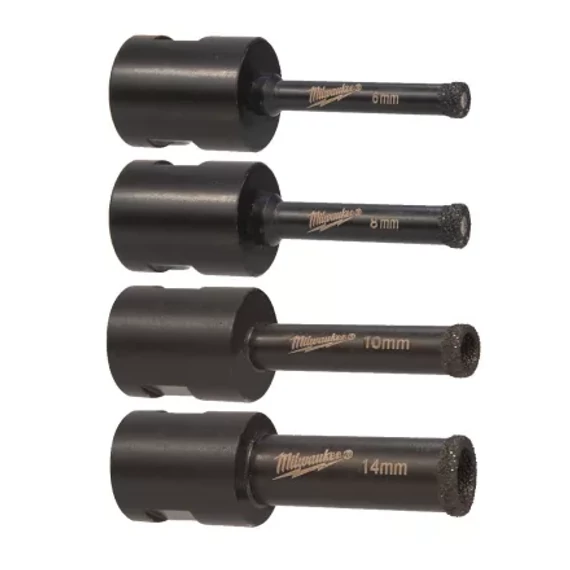 M14 Száraz gyémántfúró (Ø 6, 8, 10, 14 mm) készlet - 1 db