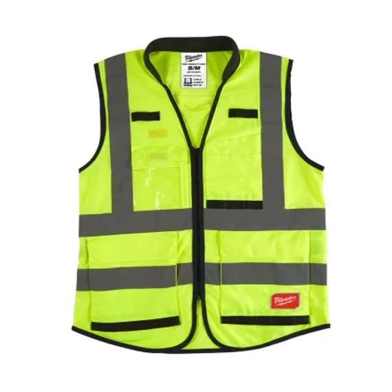 Prémium Láthatósági mellény, sárga - S/M 1 db