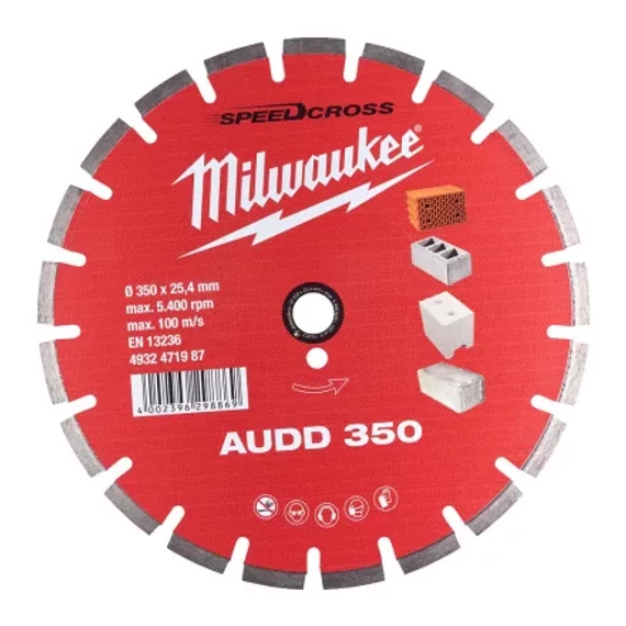 Gyémánt vágótárcsa AUDD 350 mm