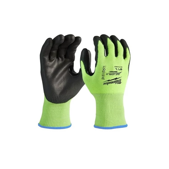 Hi Vis vágásbiztos védőkesztyű 2/B  7/S - 1 pár