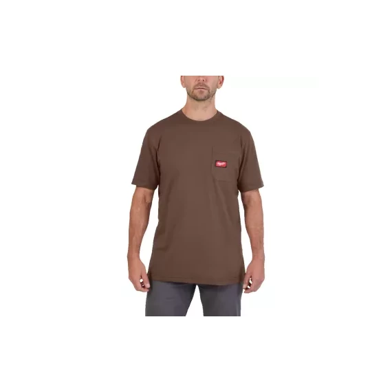 WTSSBR  XXL - Rövid ujjú zsebes póló Barna