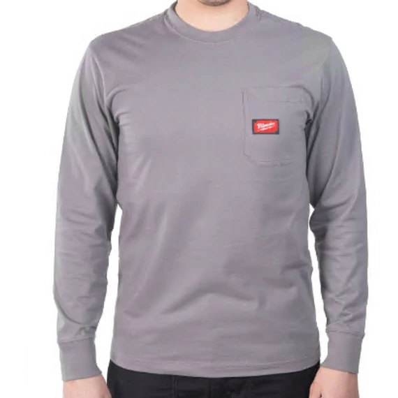 WTLSG-XL Hosszú ujjú zsebes póló Sötétszürke