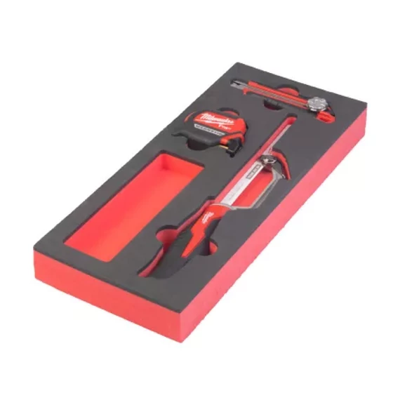 Mérő és vágóeszköz 3 részes készlet - habbetétben