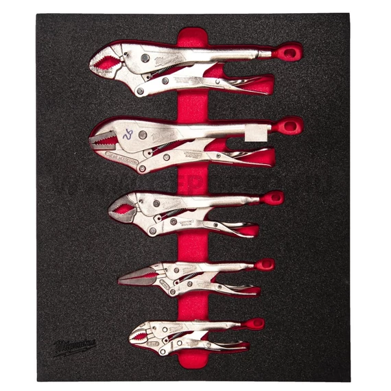 Önzáró fogó készlet 5 részes - habbetétben