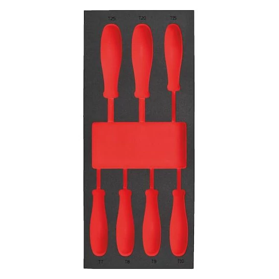 Habbetét üres Csavarhúzó TX 7 részes készlethez