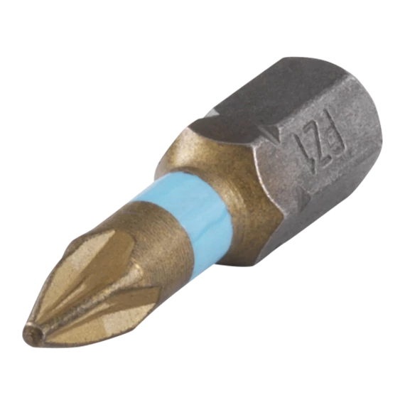 1325000 Wolfcraft 2db csavarozó bit Torsion TiN 25mm Pozidriv PZ1
