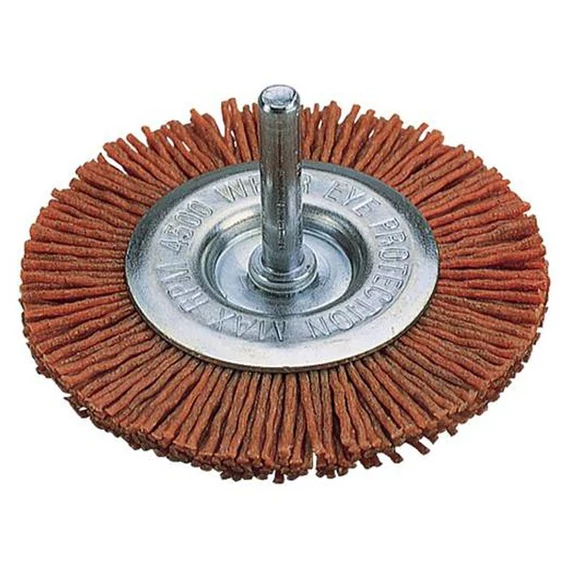 1502000 Wolfcraft Nejlonszálas kefe Ø100mm S=6mm durvaszemcsés
