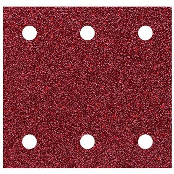 1761000 Wolfcraft 10db tépőzáras csiszolólap korund K60,120,240 perforált 100x115mm