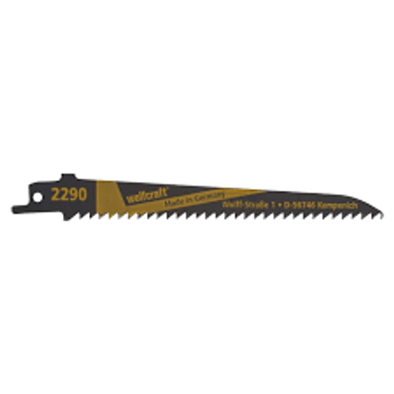 2290000 Wolfcraft Szablyafűrészlap 2db HCS 6-80mm 131/152mm d=4mm