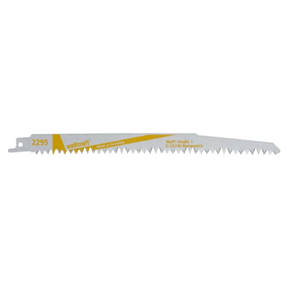 2295000 Wolfcraft Szablyafűrészlap 2db HCS 15-190mm 210/230mm d=5/6.5mm
