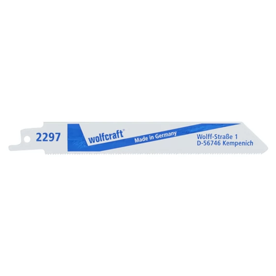 2297000 Wolfcraft Szablyafűrészlap 2db BiM 1-3mm 152/131mm d=1.4mm