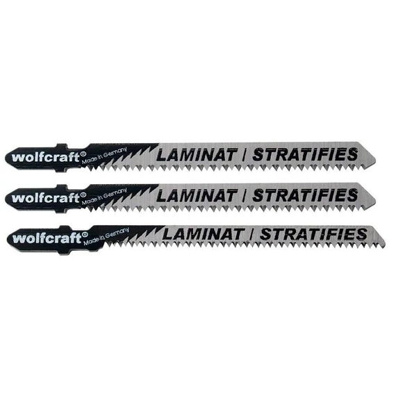 2379000 Wolfcraft Dekopírfűrészlap 3db lamináthoz, HCT T 25mm 100/75 d=1.65mm