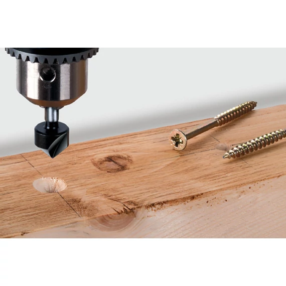 2505000 Wolfcraft Süllyesztő HSS S=8mm Ø12mm, 45°