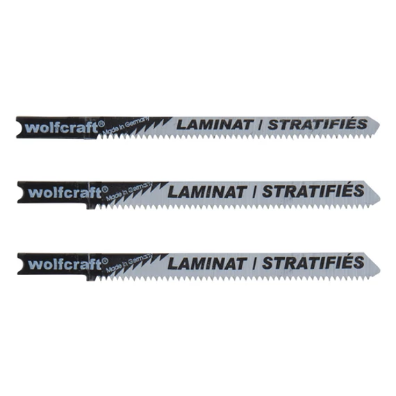 2674000 Wolfcraft Dekopírfűrészlap 3db készlet lamináthoz HCS U 25mm 100/75mm d=1.65mm