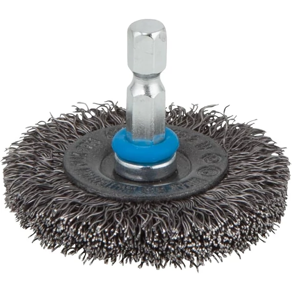 2710000 Wolfcraft Drótkorong kefe acélszálas, hullámosított, S=6mm Ø50mm
