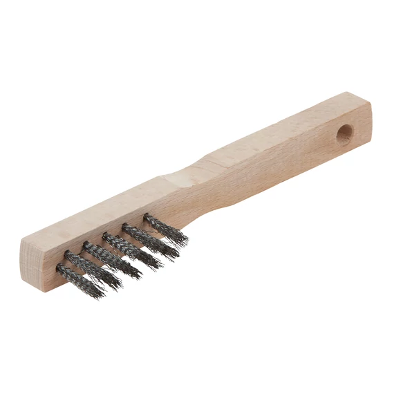 2718000 Wolfcraft Kézi drótkefe, acélszálas, háromsoros, 200mm