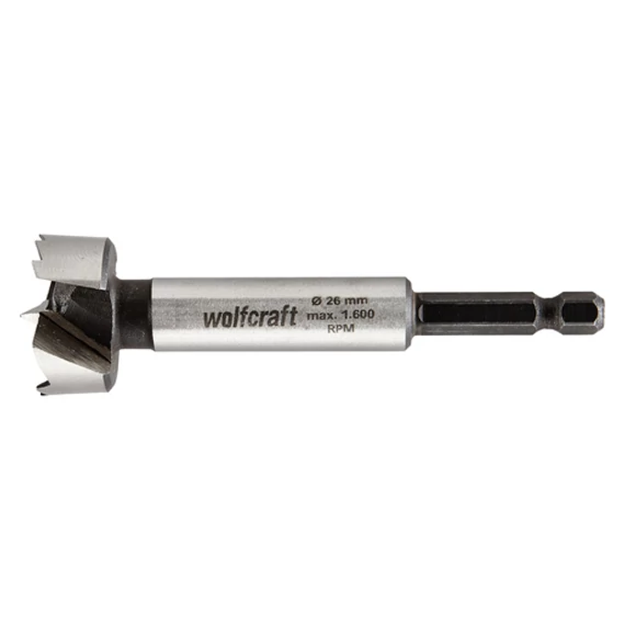 3309000 Wolfcraft Erdészfúró Ø26mm hatszögszárú L=90mm