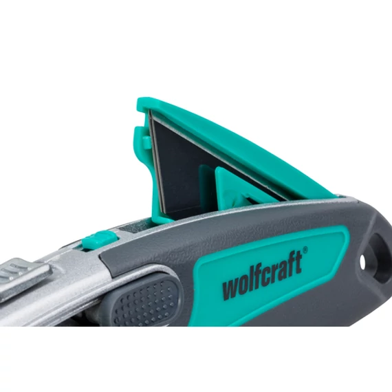 4106000 Wolfcraft Profi trapézpengés kés dupla biztosítással, fémházas