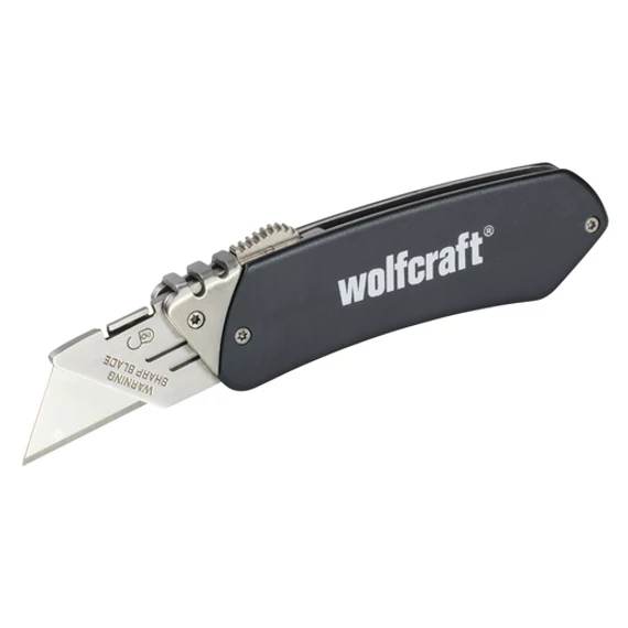 4124000 Wolfcraft Hobbikés, visszahúzható trapézpenge, alumínium markolat, övakasztó