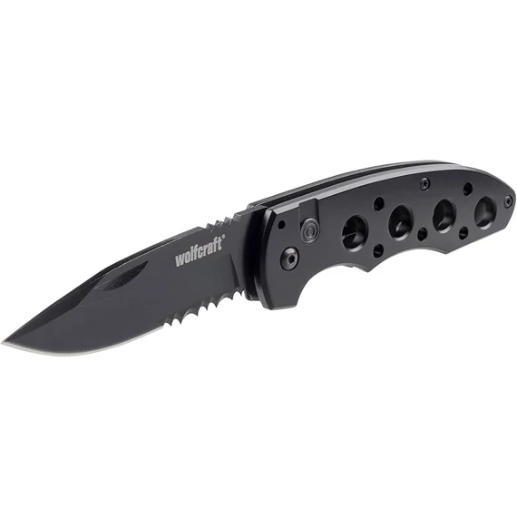 4289000 Wolfcraft Összecsukható kés, 75 mm fogazott pengével