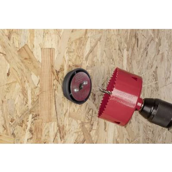 5469000 Wolfcraft BiM lyukfűrész hatszögszárral és központfúróval, Ø40mm, d=40mm