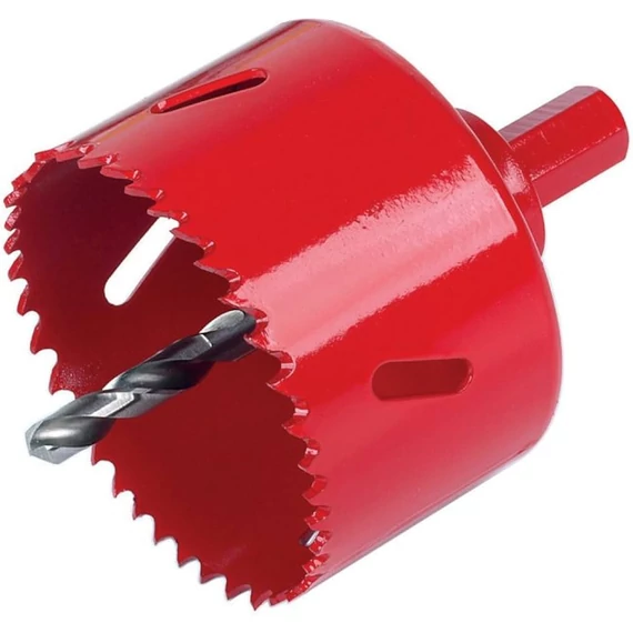 5486000 Wolfcraft BiM lyukfűrész hatszögszárral és központfúróval, Ø86mm, d=40mm