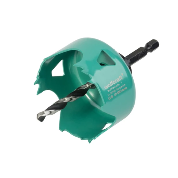 5968000 Wolfcraft Lyukfűrész központfúróval, szénacél, Ø68mm