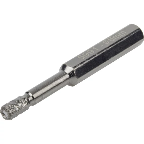 5991000 Wolfcraft Gyémánt koronafúró ø6 mm, d=35 mm, hatszögbefogású, paraffinos, 