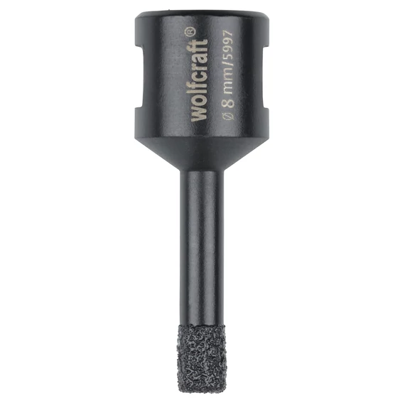 5997000 Wolfcraft Gyémánt koronafúró ø8 mm, d=40 mm, sarokcsiszolóhoz, paraffinos, 