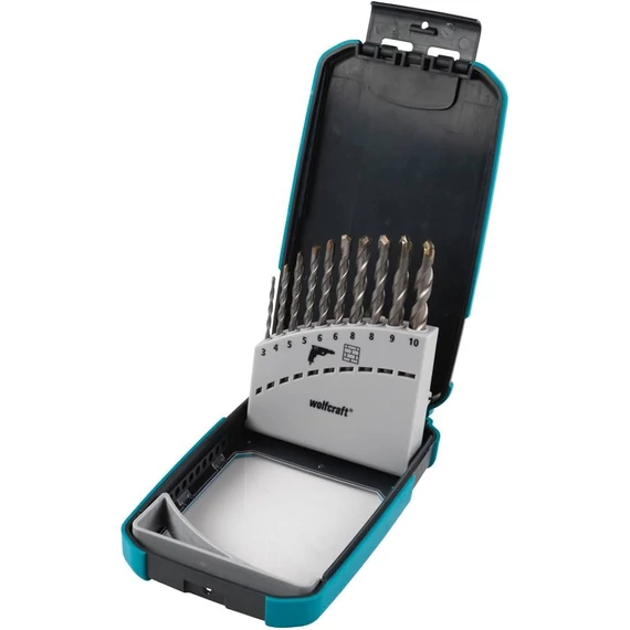 8616000 Wolfcraft Betonfúró készlet, 10 részes, dobozos
