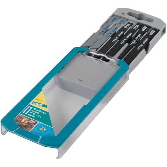 8631000 Wolfcraft Szúrófűrészpenge-készlet 10 részes, B&D, dobozos