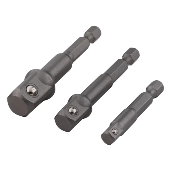 8797000 Wolfcraft Dugókulcs-adapter hatszögbefogáshoz 3db, 1/4”, 1/2”, 3/8”