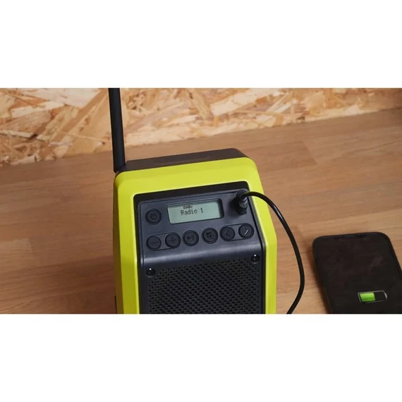 Ryobi RRDAB18-0 ONE+ 18V akkus rádió zenelejátszó+USB akku és töltő nélkül