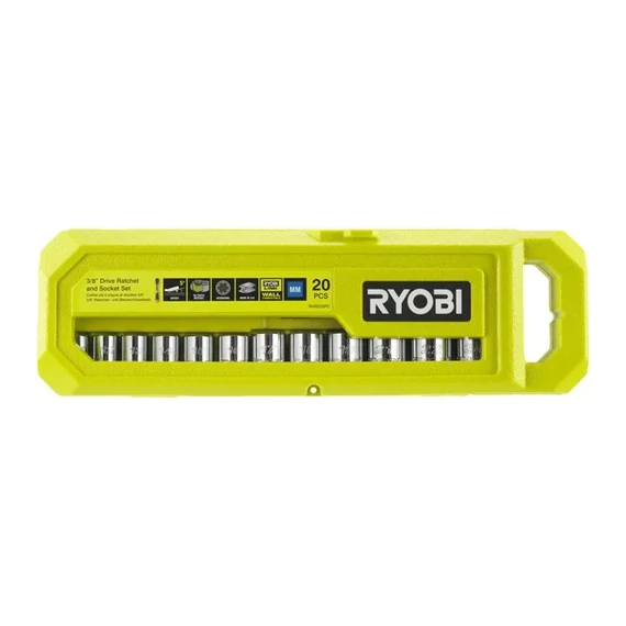 5132006069 Ryobi RHRS20PC 20 db ⅜˝ racsnis csavarkulcs és foglalat szett