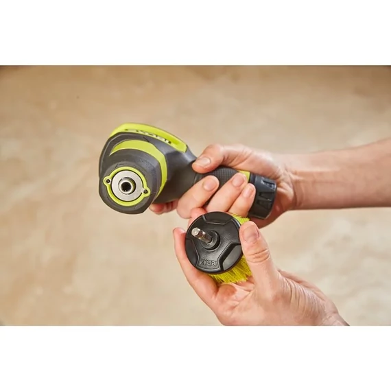 Ryobi USB LITHIUM RSCR4-120G 4v akkumulátoros tisztító súroló akkumulátorral és USB C kábellel