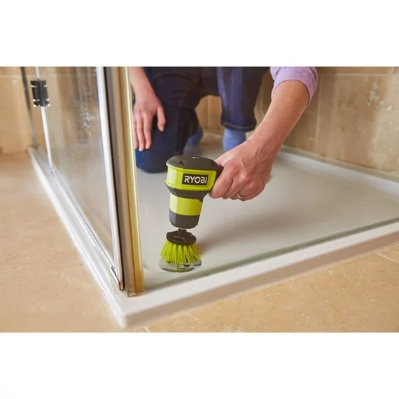Ryobi USB LITHIUM RSCR4-120G 4v akkumulátoros tisztító súroló akkumulátorral és USB C kábellel