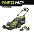 Ryobi ONE+ HP RY18LMX40B-240 18 V akkumulátoros szénkefe nélküli fűnyíró 40 cm-es vágószélességgel (2 x 4.0Ah)akkumulátorokkal és töltővel 5133005481