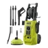 5133005369 Ryobi RY140PWA 140bar önfelszívós magasnyomású mosó fém szivattyúval  adapterekkel + terasztisztító